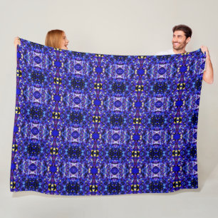 Large Fleece Blanket Blue/Purple Crystals