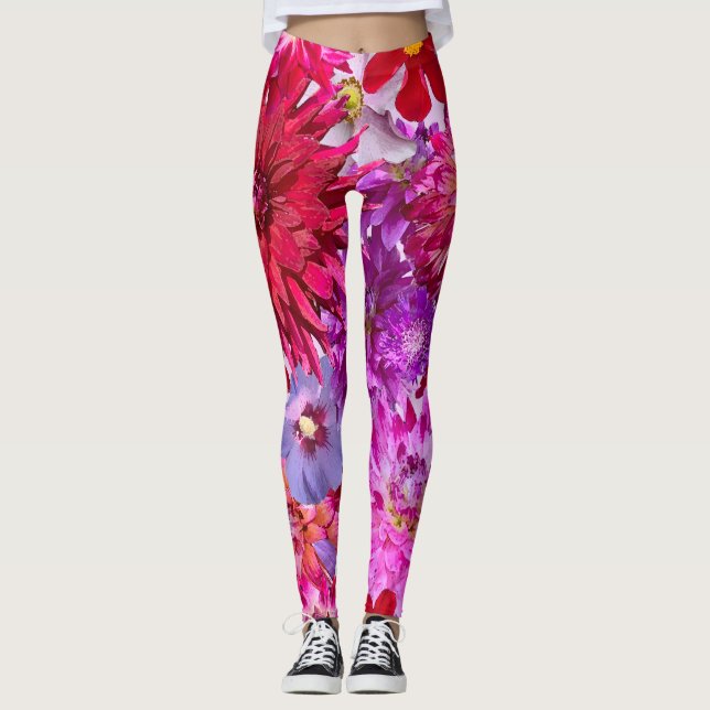 Large floral All-Over-Print Leggings (Front)