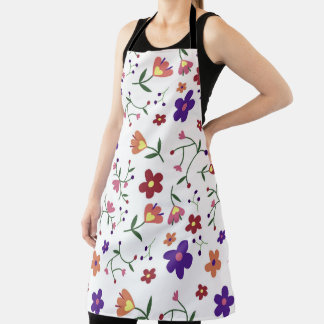 Large Floral Apron