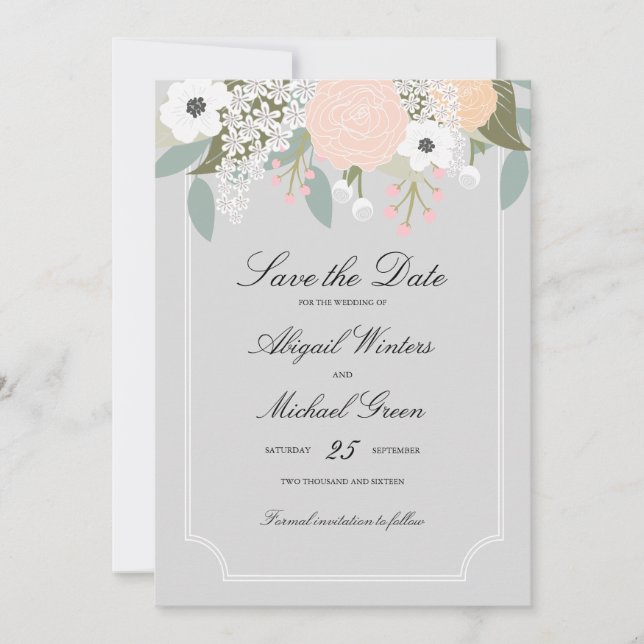 Large Floral - Save the Date (Front)