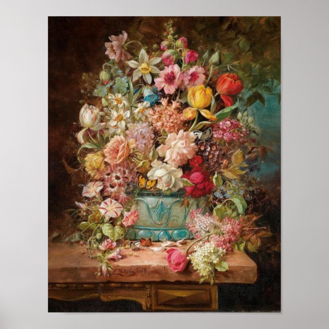 Large Flower Piece by Hans Zatzka - poster (Front)