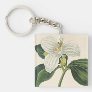 Large Flowered Trillium Key Ring