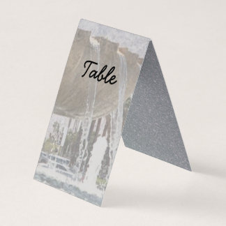 Large Flowing Water Fountain Place Card