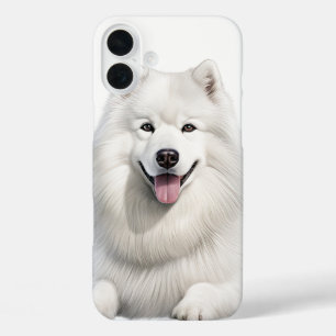 LARGE FLUFFY WHITE SAMOYED DOG iPhone 16 PLUS CASE