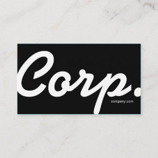 Large font,  easy to read black business card