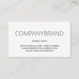 Large Font (Grey) Business Card