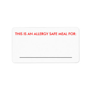 Large Food Identification Label