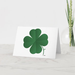 Large Four Leaf Clover Card