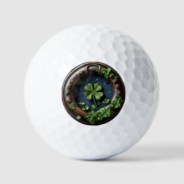 Large four-leaf clover golf balls (Front)