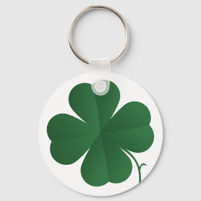 Large Four Leaf Clover Key Ring (Front)
