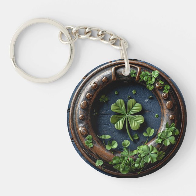 Large four-leaf clover key ring (Front)