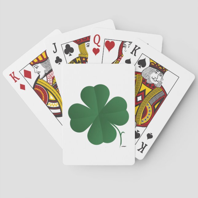 Large Four Leaf Clover Playing Cards (Back)