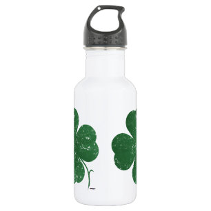 Large Four Leaf Clover - vintage style 532 Ml Water Bottle