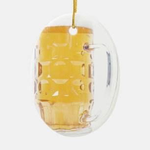 Large German Bierkrug Beer Mug Tankard Glass Pint Ceramic Tree Decoration