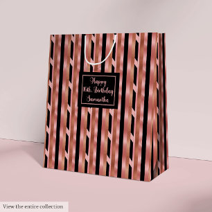 Large Gift Bag Rose Gold Glitter 16th Birthday 