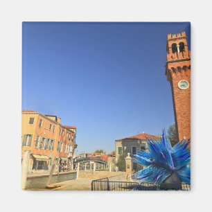Large Glass Statue and Bell Tower, Italy Magnet