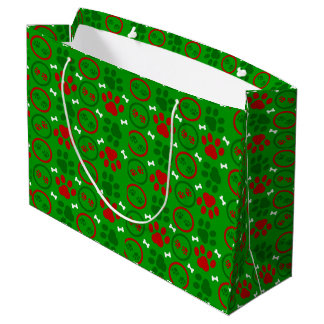 Large Glossy Green Christmas Gift Bag