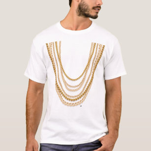 Large gold chains t-shirt