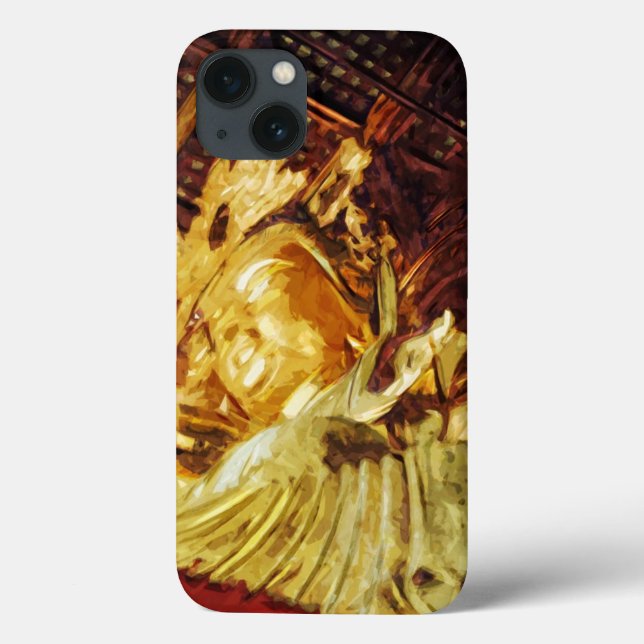 Large Gold Statue From Kyoto Japan in Abstract Case-Mate iPhone Case (Back)
