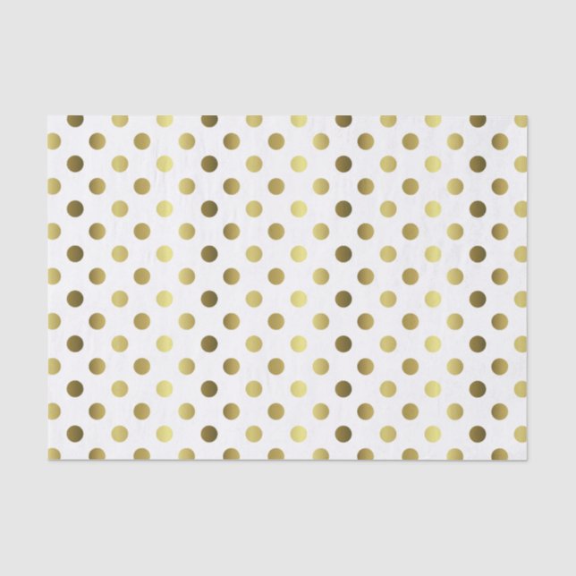 Large Golden Polka Dot Tissue Paper (Front)