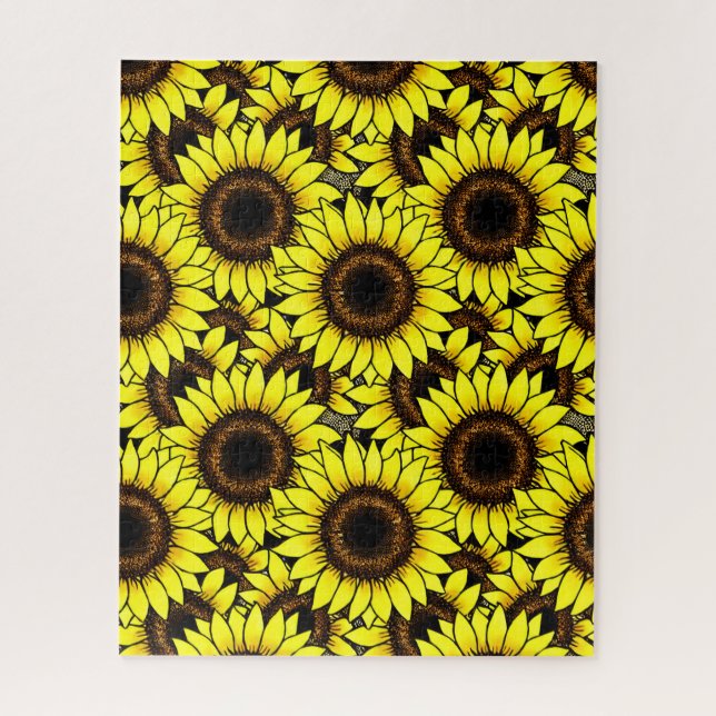 Large Golden Yellow Sunflowers    Jigsaw Puzzle (Vertical)