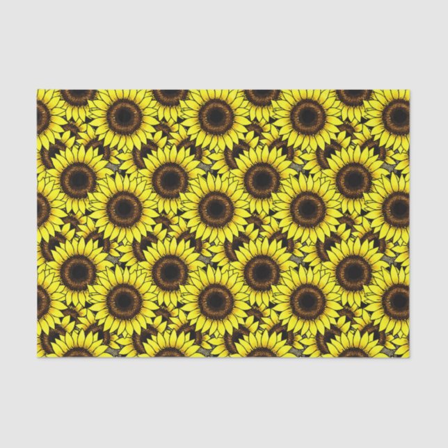 Large Golden Yellow Sunflowers   Tissue Paper (Front)