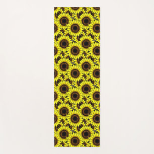 Large Golden Yellow Sunflowers Yoga Mat