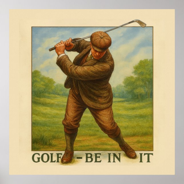 Large Golf Be In It Poster (Front)
