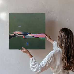 Large Green Abstract Art Painting Canvas Print