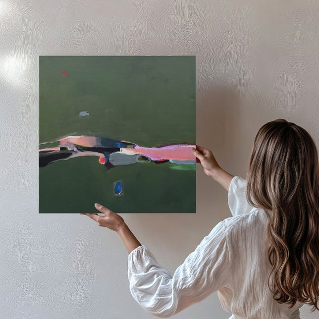 Large Green Abstract Art Painting Canvas Print (Creator Uploaded)