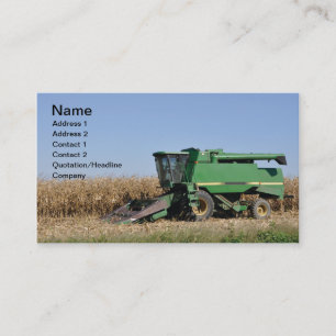 large green farming equipment business card