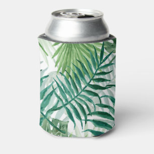 Large Green Fern Palm and Monstera Tropical Plants Can Cooler