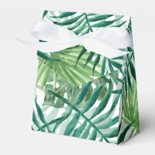 Large Green Fern Palm and Monstera Tropical Plants Favour Box