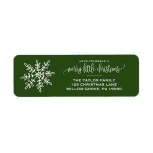 Large Green Snowflake Christmas