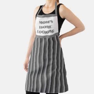 Large Grey Striped Mum's Home Cooking Apron