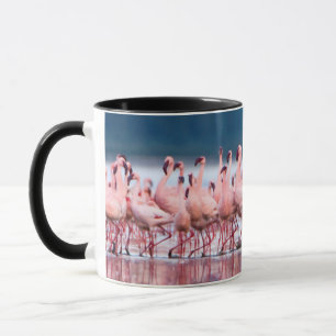 Large Group Of Lesser Flamingos Mug