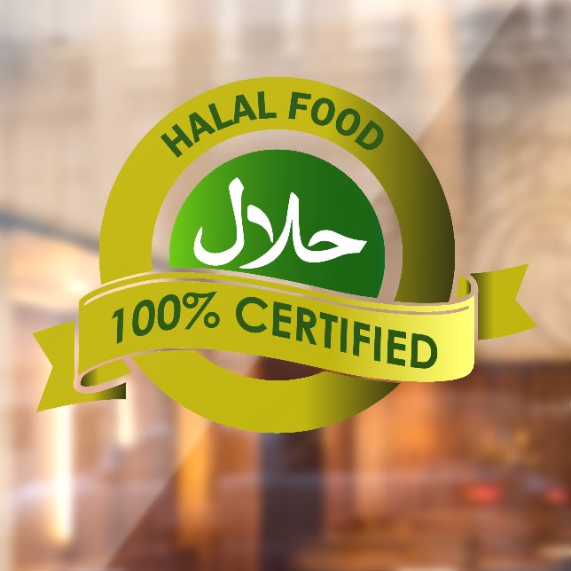 Large Halal Food Business Window Sticker Decal (Sheet 2)