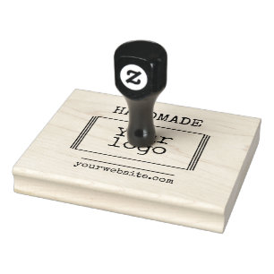 Large Handmade Typewriter Inline LIGHT Logo Rubber Stamp