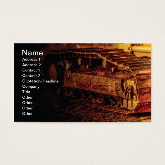 large heavy duty construction equipment business card