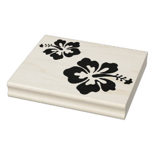 Large Hibiscus Flower Rubber Stamp