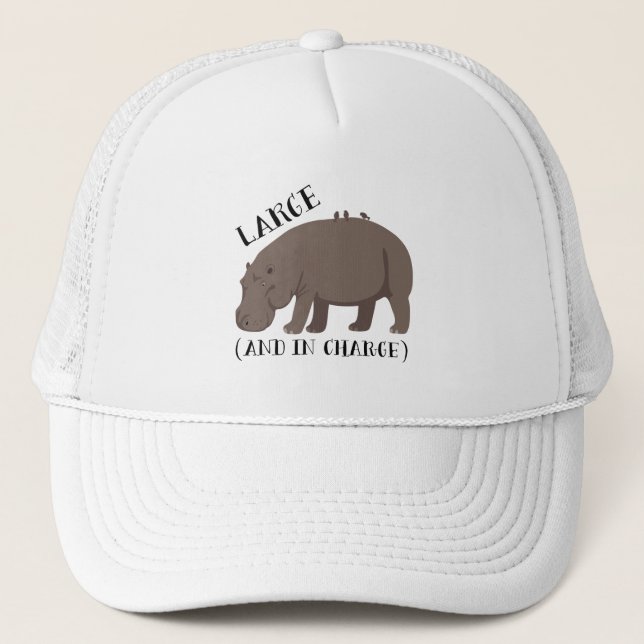 Large Hippo Trucker Hat (Front)