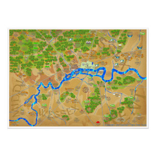 Large Historic London Map Photo Print