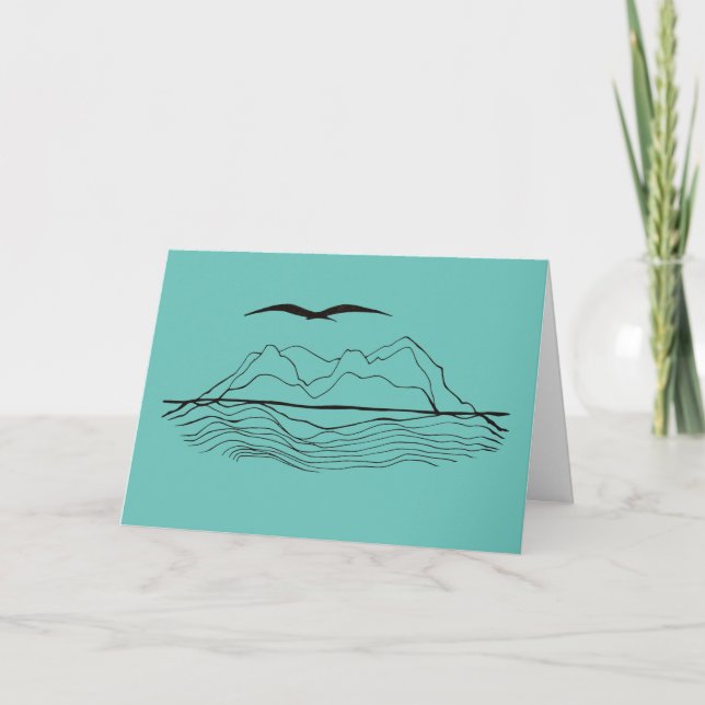 Large Horizon Drawing & Poem Card (Front)