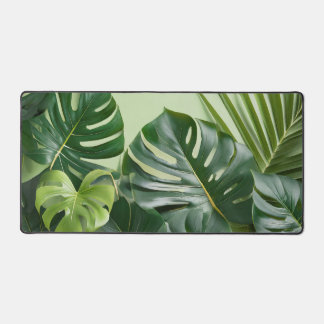 Large houseplant leaves desk mat