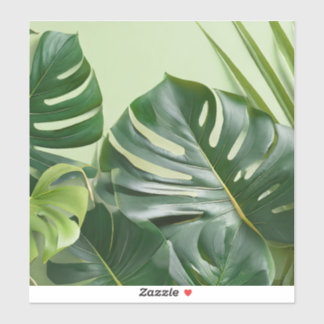 Large houseplant leaves with text space