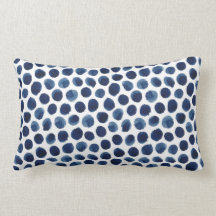 Large Indigo/Blue Watercolor Polka Dot Pattern