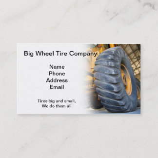 Large Industrial Tire Repair and Service Business Card