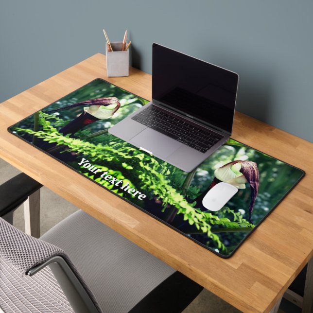 Large Jack In The Pulpit Flower Personalised Desk Mat (Office 2)