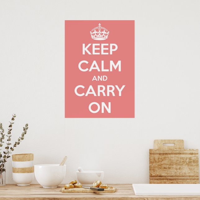 Large Keep Calm and Carry On Poster (Kitchen)
