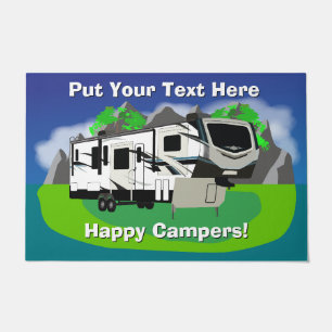Large Keystone Montana Happy Camper 5th Wheel Doormat